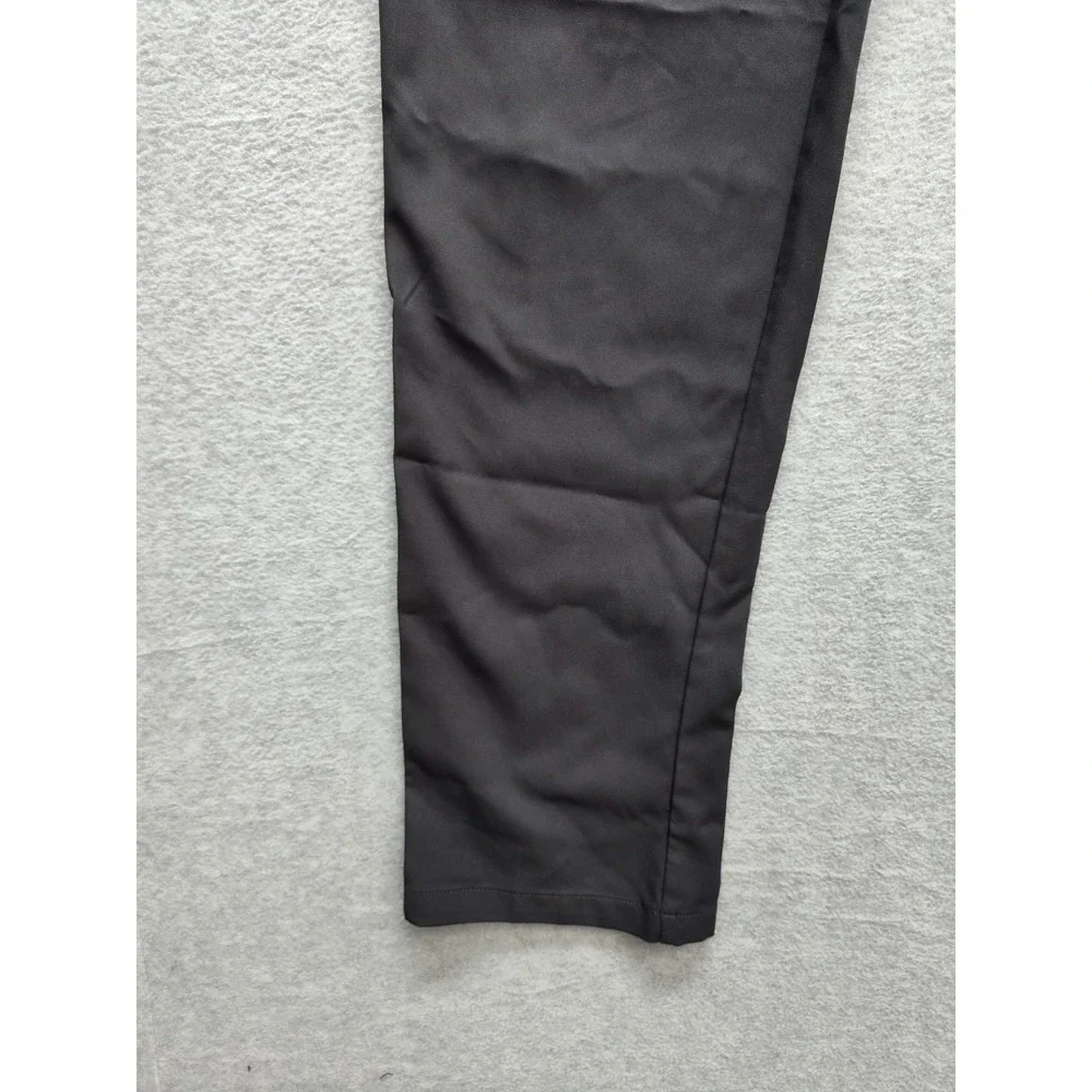 Haggar Men Pant‎ 32X32 Black Flat Front Slash Pockets Comfort Casual Trouser